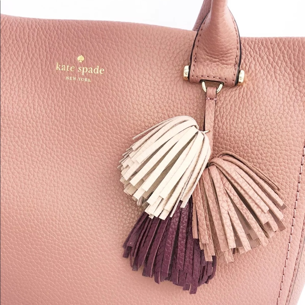 🌺Kate spade Palmer street Malika Tote Pink tassel - Picture 5 of 7